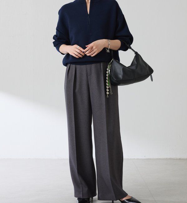  「ジップスウェットライクニット」|ニット・セーター|