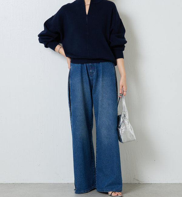  「ジップスウェットライクニット」|ニット・セーター|