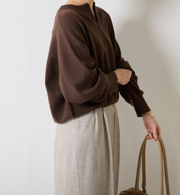  「ジップスウェットライクニット」|ニット・セーター|