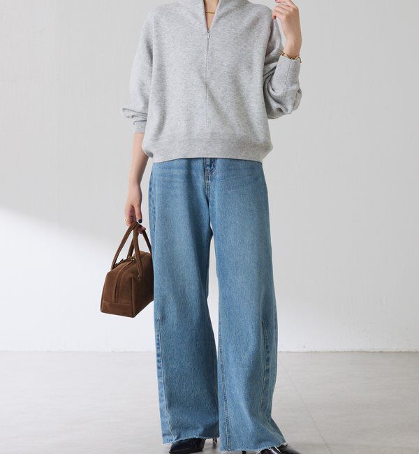  「ジップスウェットライクニット」|ニット・セーター|