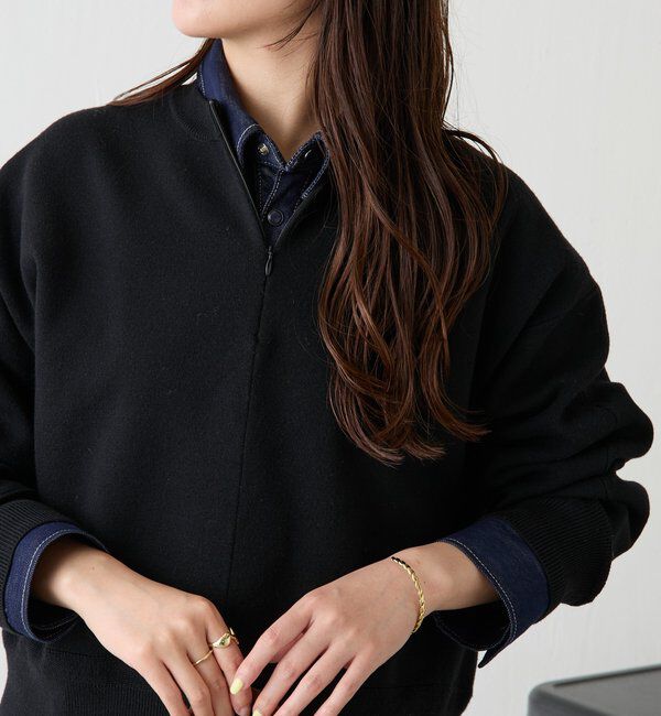  「ジップスウェットライクニット」|ニット・セーター|