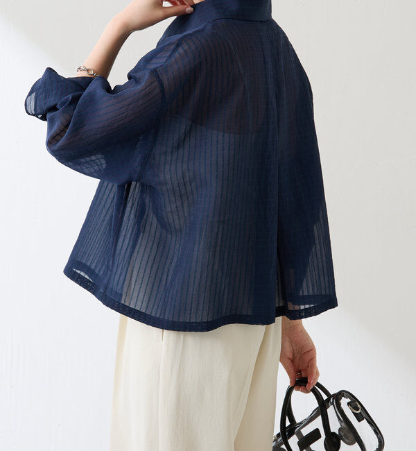  「シアーストライプショートシャツ」|シャツ・ブラウス|