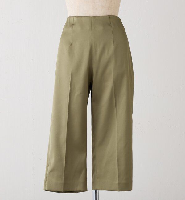  「ストレッチカプリパンツ」|チノ|カーキ