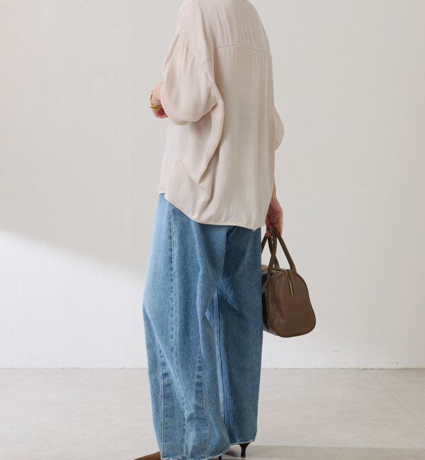  「スキッパー袖リブブラウス」|シャツ・ブラウス|