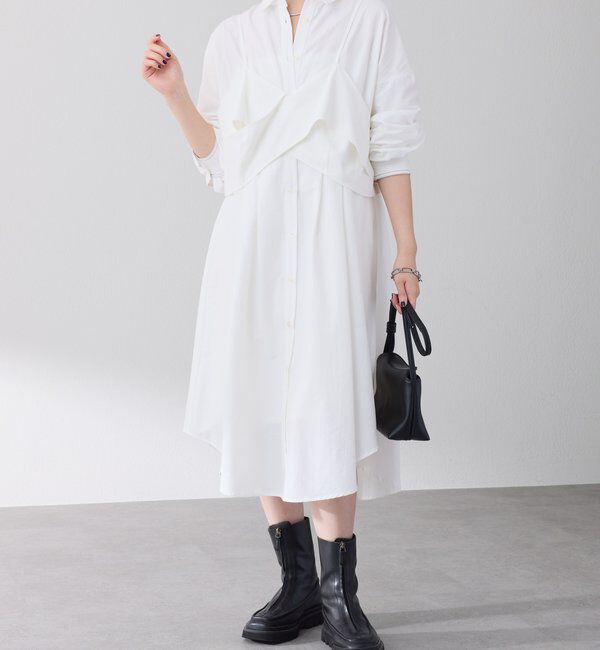  「キャミSETシャツワンピース」|ワンピース|