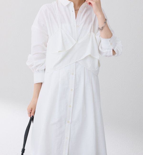  「キャミSETシャツワンピース」|ワンピース|
