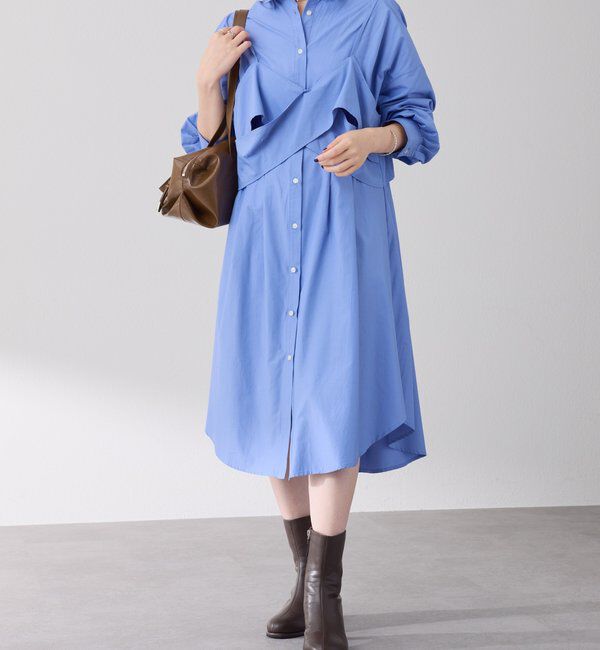  「キャミSETシャツワンピース」|ワンピース|