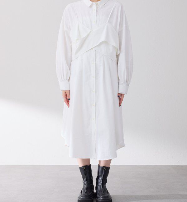  「キャミSETシャツワンピース」|ワンピース|