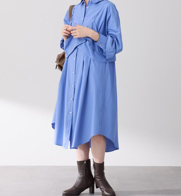  「キャミSETシャツワンピース」|ワンピース|