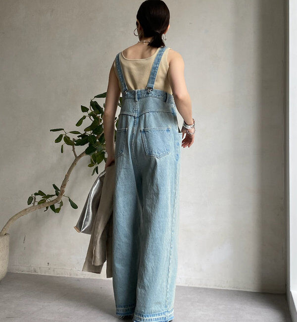  「【2サイズ展開！】デニムサロペット」|ワンピース|