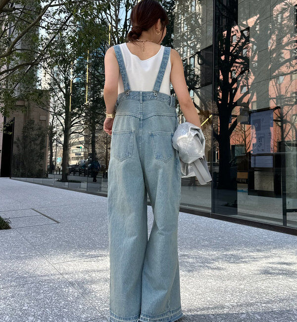  「【2サイズ展開！】デニムサロペット」|ワンピース|