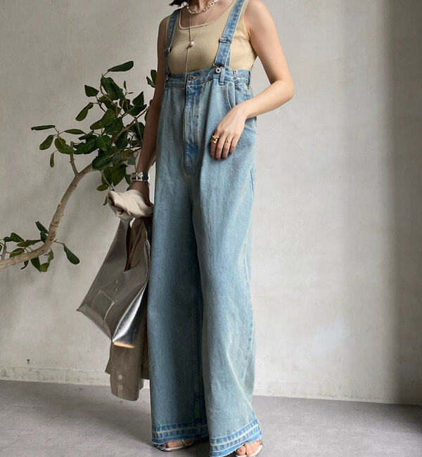  「【2サイズ展開！】デニムサロペット」|ワンピース|