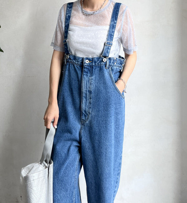  「【2サイズ展開！】デニムサロペット」|ワンピース|