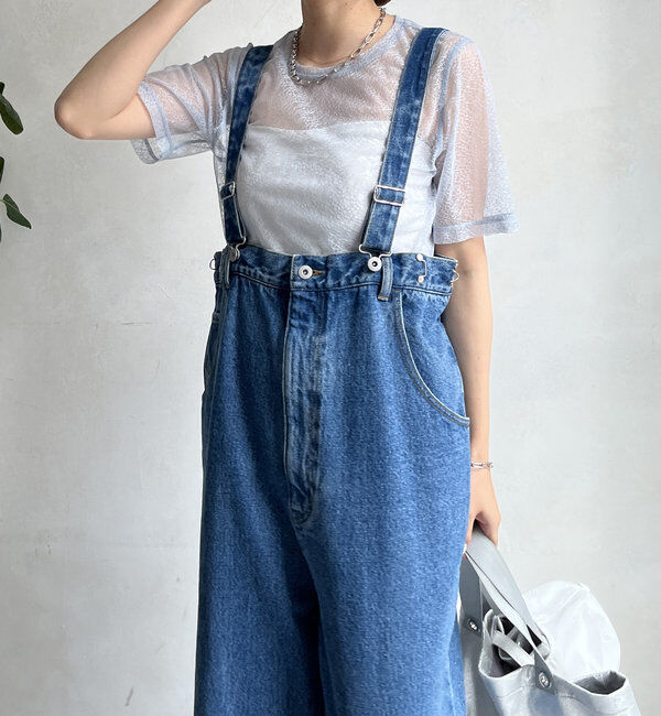  「【2サイズ展開！】デニムサロペット」|ワンピース|