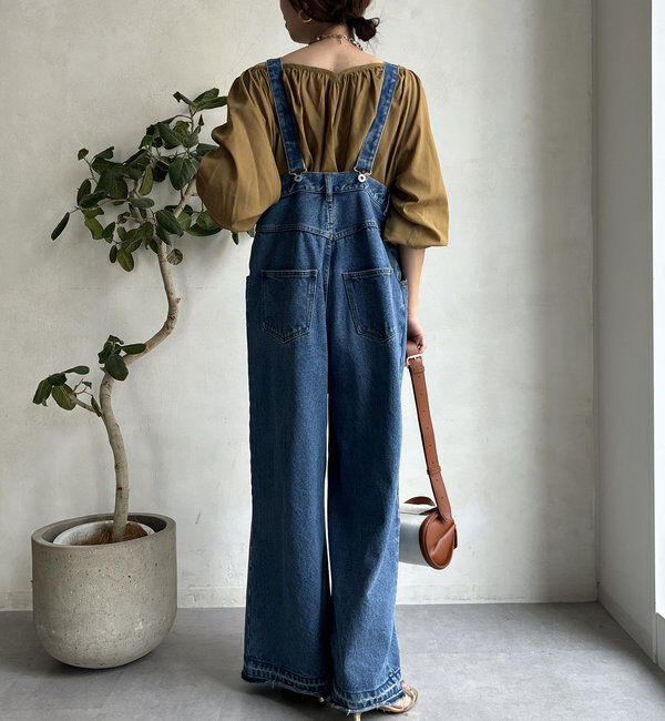  「【2サイズ展開！】デニムサロペット」|ワンピース|