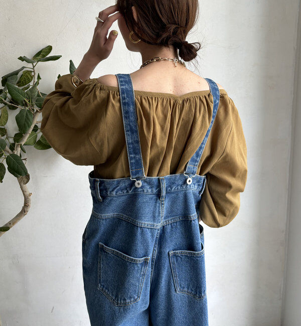  「【2サイズ展開！】デニムサロペット」|ワンピース|