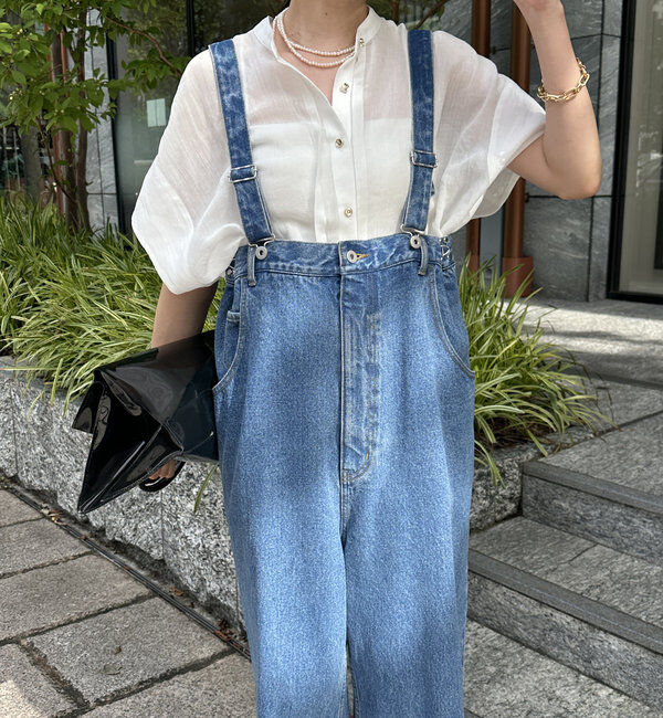  「【2サイズ展開！】デニムサロペット」|ワンピース|