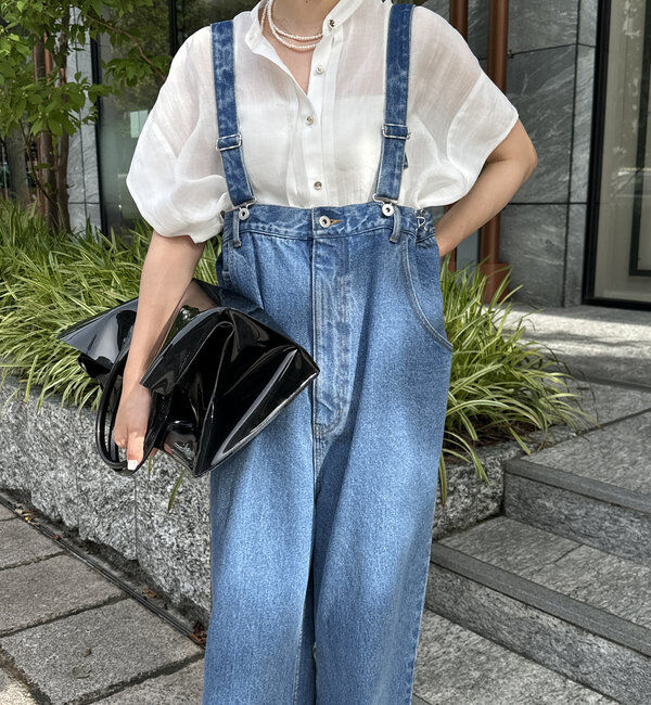  「【2サイズ展開！】デニムサロペット」|ワンピース|