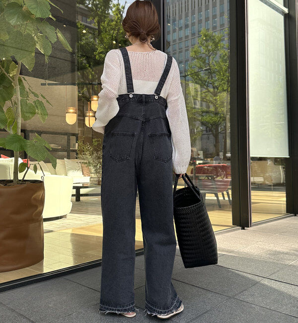  「【2サイズ展開！】デニムサロペット」|ワンピース|