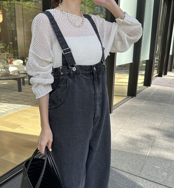  「【2サイズ展開！】デニムサロペット」|ワンピース|