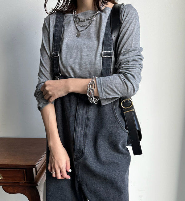  「【2サイズ展開！】デニムサロペット」|ワンピース|