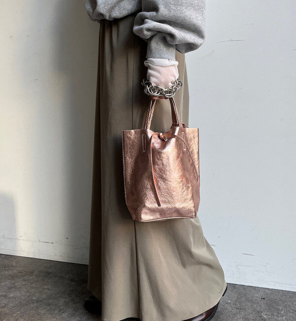  「【WEB限定】メタリックミニトート」|トートバッグ|ピンク