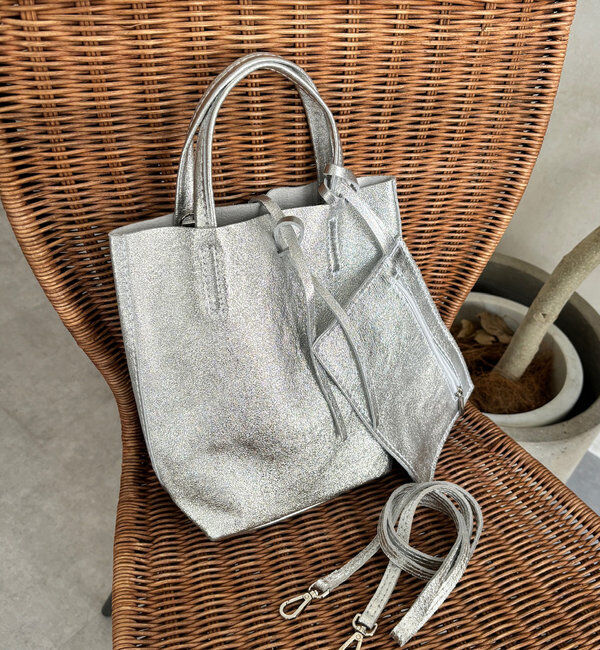  「【WEB限定】メタリックミニトート」|トートバッグ|