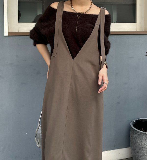  「【新色追加/前後2WAYで着られる】深Vワンピース」|ワンピース|