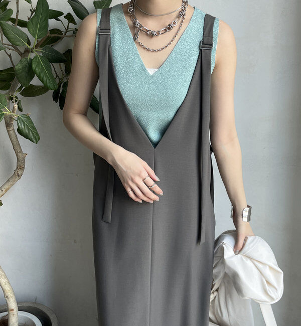  「【新色追加/前後2WAYで着られる】深Vワンピース」|ワンピース|