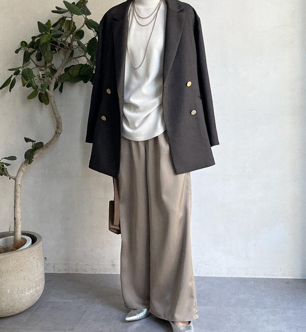  「【WEB限定】裾ラウンドカットトップス」|Tシャツ・カットソー|