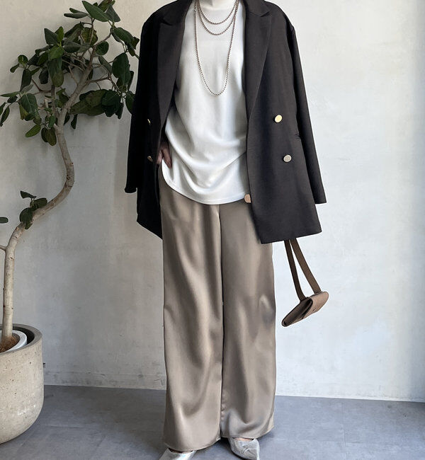  「【WEB限定】裾ラウンドカットトップス」|Tシャツ・カットソー|