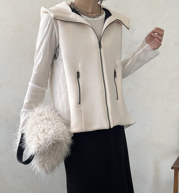  「【WEB限定】異素材切替中綿ベスト」|ベスト・ジレ|