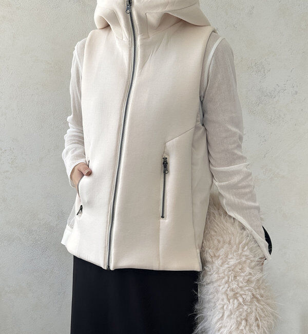  「【WEB限定】異素材切替中綿ベスト」|ベスト・ジレ|