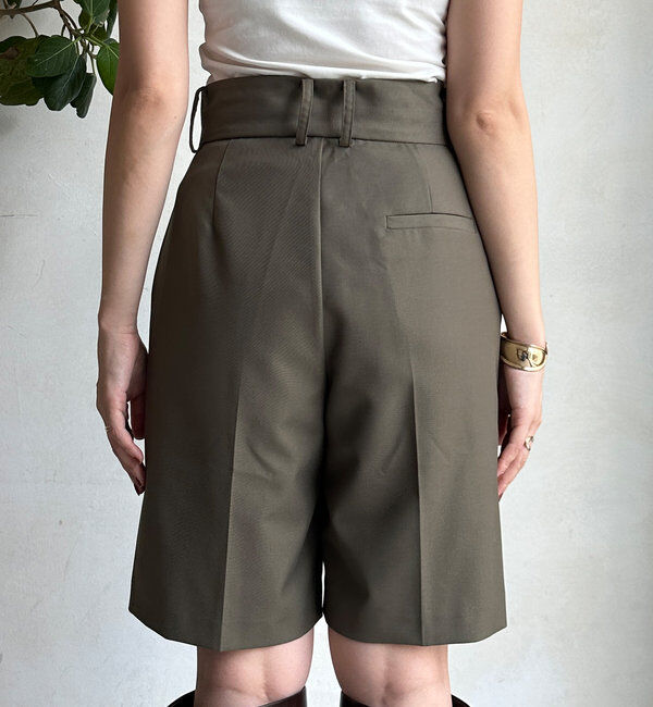  「折り返しカラーベルトショートパンツ」|チノ|
