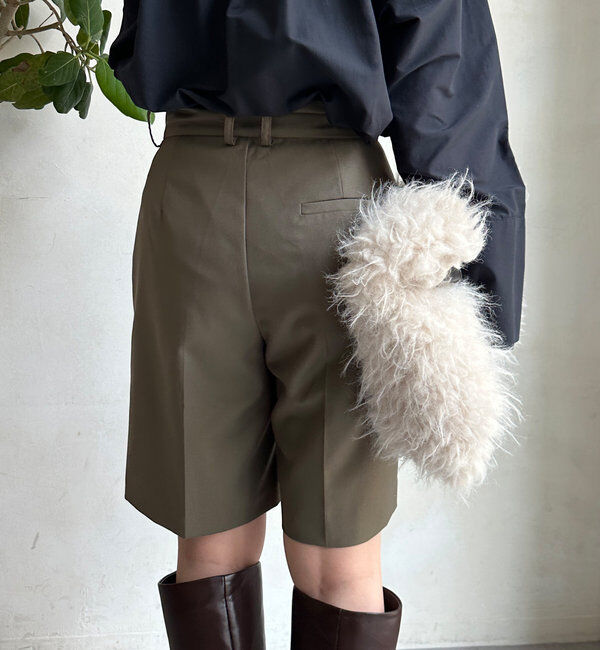  「折り返しカラーベルトショートパンツ」|チノ|