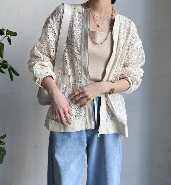  「【WEB限定】コード刺繍ブルゾン」|ブルゾン・スタジャン|