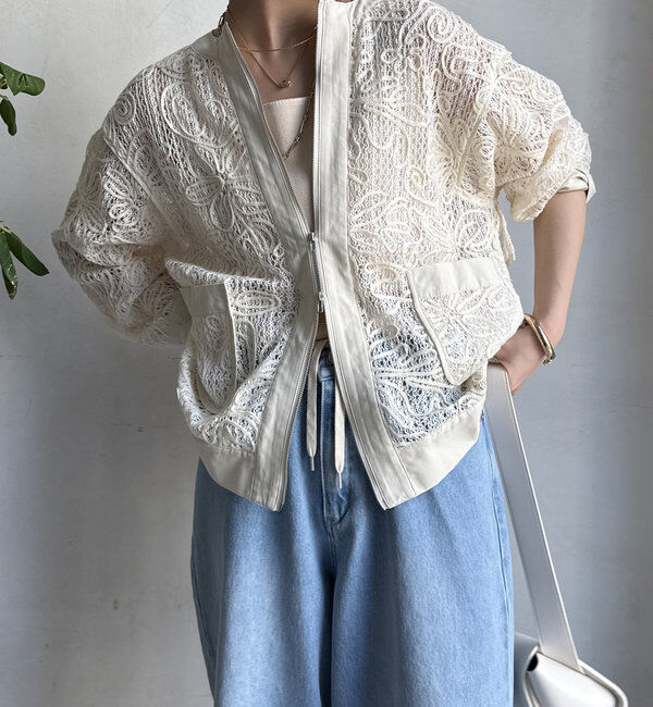  「【WEB限定】コード刺繍ブルゾン」|ブルゾン・スタジャン|