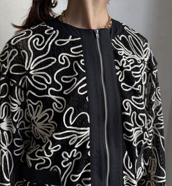  「【WEB限定】コード刺繍ブルゾン」|ブルゾン・スタジャン|