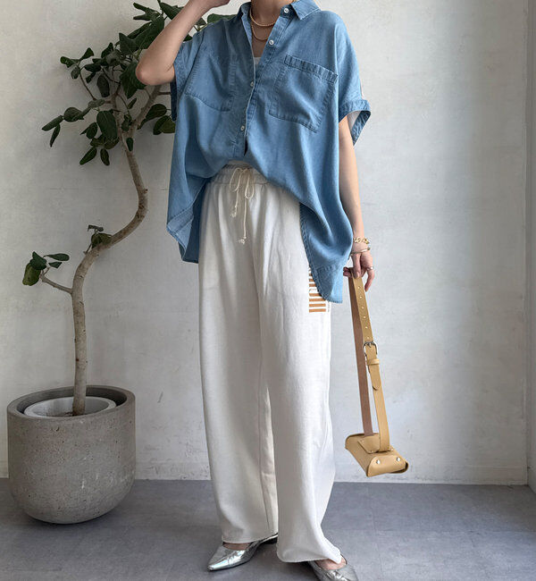  「リヨセルデニムバック切替シャツ」|シャツ・ブラウス|