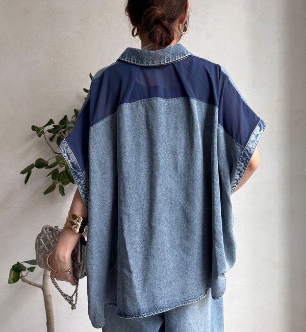  「リヨセルデニムバック切替シャツ」|シャツ・ブラウス|