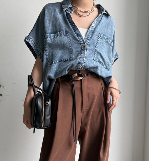  「リヨセルデニムバック切替シャツ」|シャツ・ブラウス|