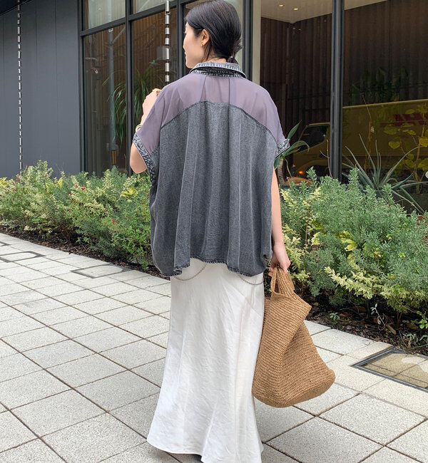  「リヨセルデニムバック切替シャツ」|シャツ・ブラウス|