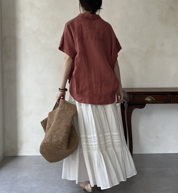  「【WEB限定】インド綿ティアードスカート」|スカート|