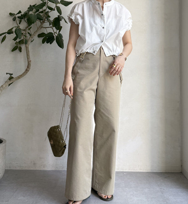  「【WEB限定】ショートスナップシャツベスト」|シャツ・ブラウス|