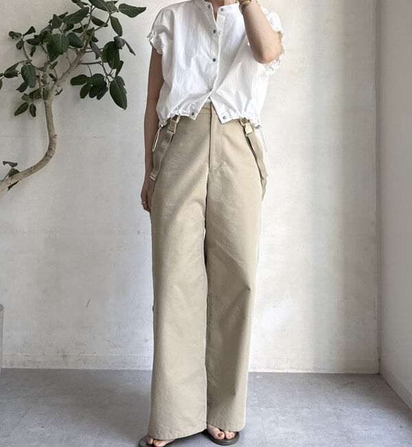  「【WEB限定】ショートスナップシャツベスト」|シャツ・ブラウス|