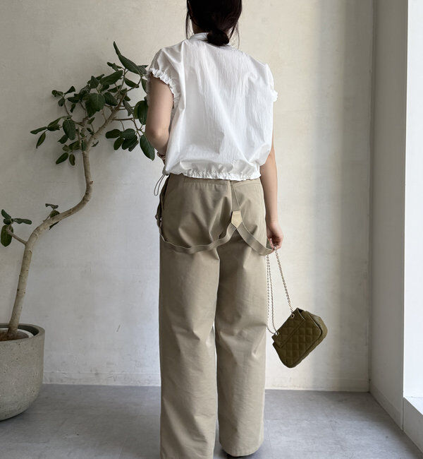  「【WEB限定】ショートスナップシャツベスト」|シャツ・ブラウス|