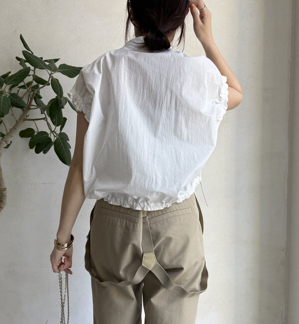  「【WEB限定】ショートスナップシャツベスト」|シャツ・ブラウス|