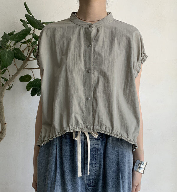  「【WEB限定】ショートスナップシャツベスト」|シャツ・ブラウス|