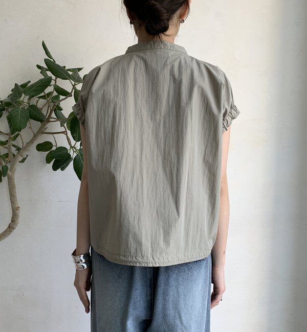  「【WEB限定】ショートスナップシャツベスト」|シャツ・ブラウス|