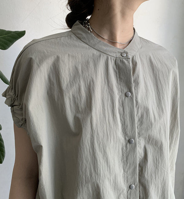  「【WEB限定】ショートスナップシャツベスト」|シャツ・ブラウス|